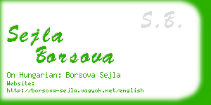 sejla borsova business card